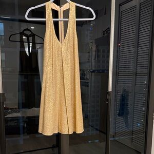 Alice + Olivia Gold Backless Dress